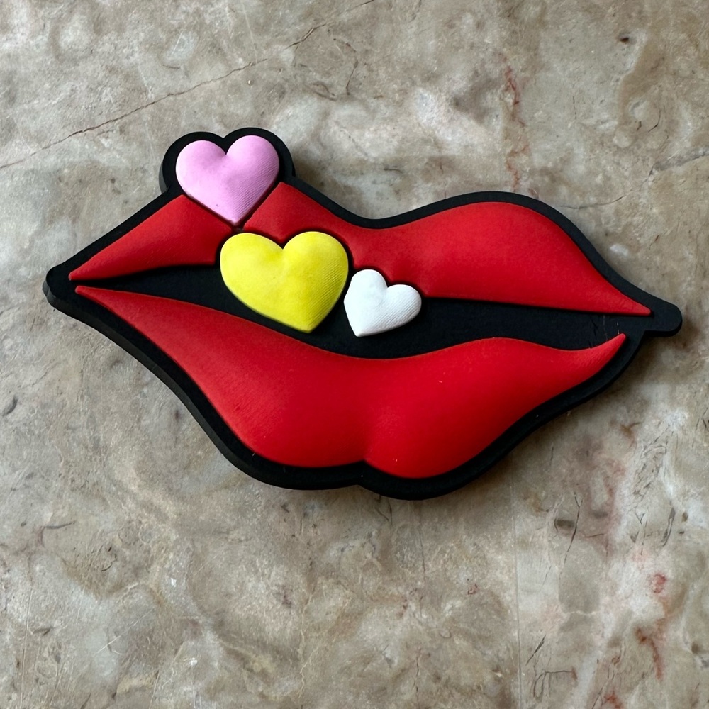 New Bogg Bag bit charms red lips
